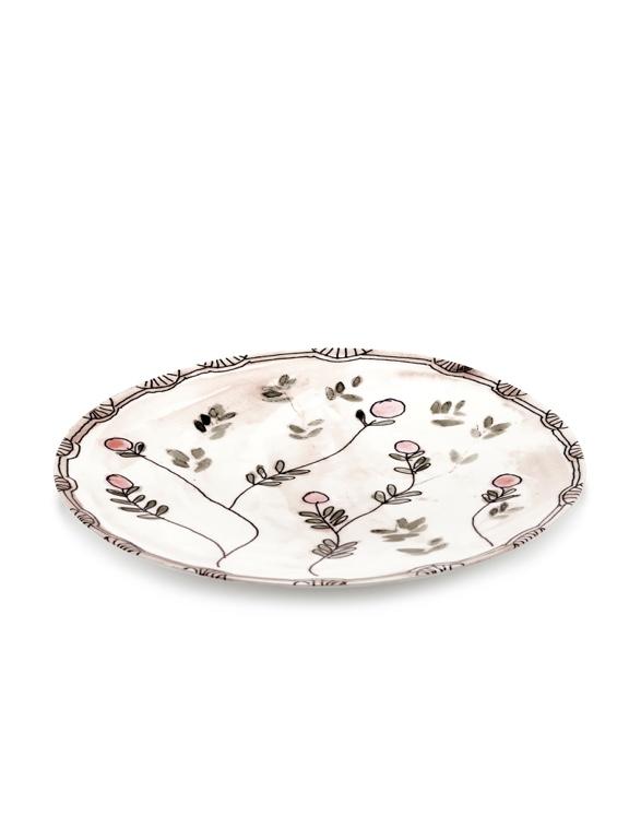 Serax Midnight Flowers Serveerschaal L - Ø350mm - Mirtillo Nude