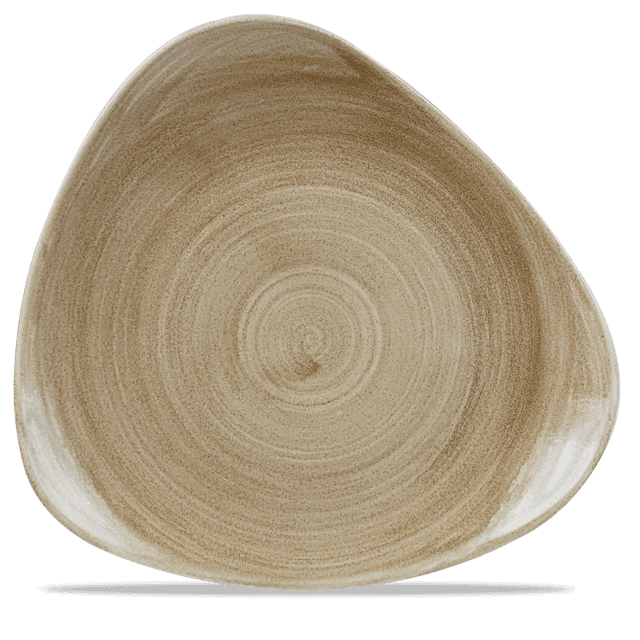 Churchill Stonecast Patina Bord plat driehoek - B 311mm - Antique Taupe