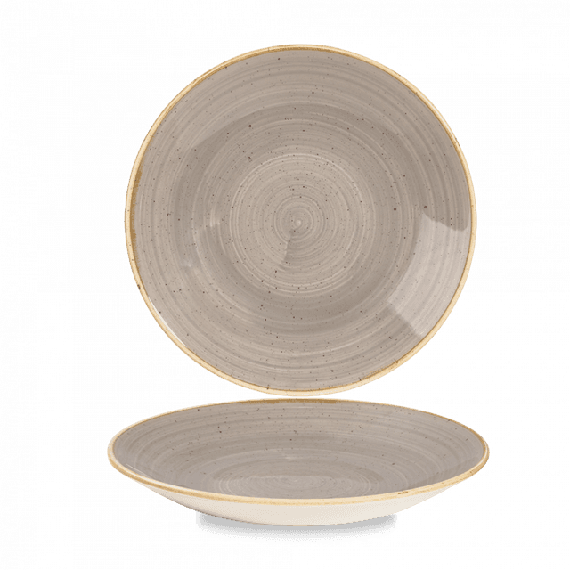 Churchill Stonecast Coupebord diep laag - Ø255mm - H 35mm - Peppercorn Grey