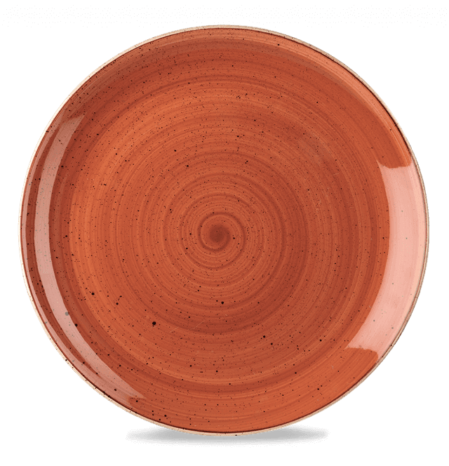 Churchill Stonecast Coupebord plat - Ø324mm - Spiced Orange