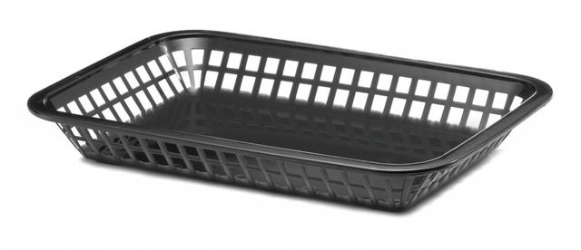 Tablecraft Grande schaal mandvorm recht - 270x185x35mm - Zwart