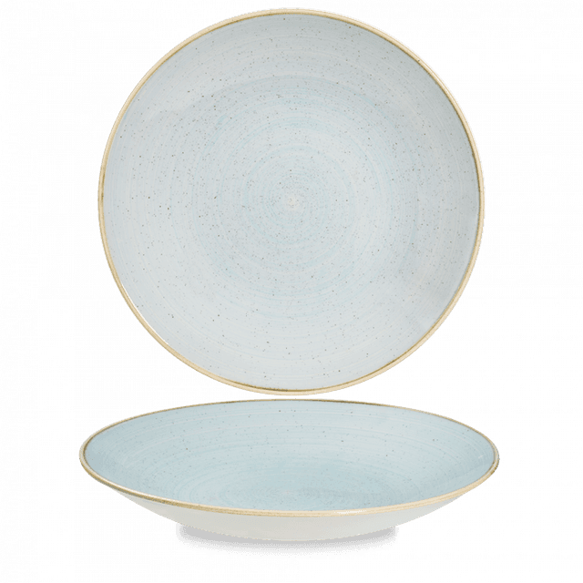 Churchill Stonecast Coupebord diep laag - Ø281mm - H 37mm - Duck Egg Blue