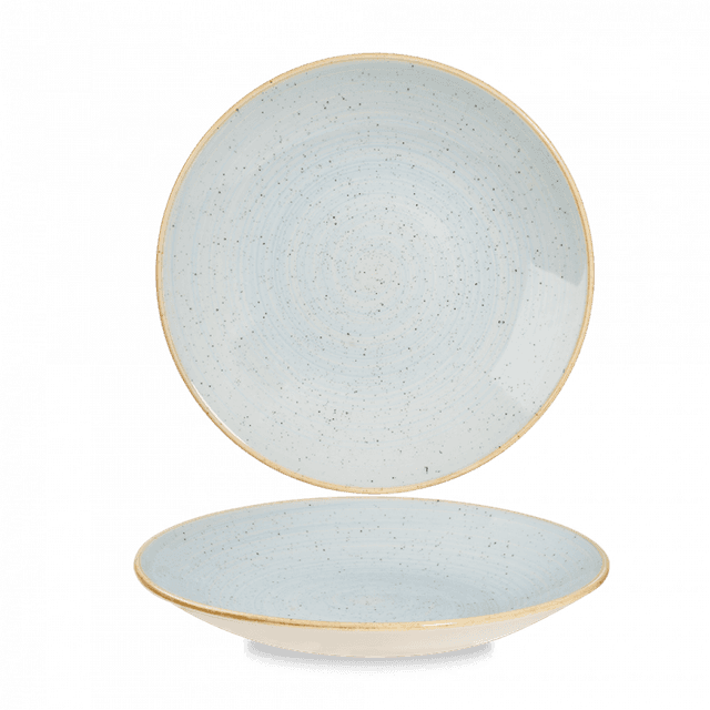 Churchill Stonecast Coupebord diep laag - Ø255mm - H 35mm - Duck Egg Blue