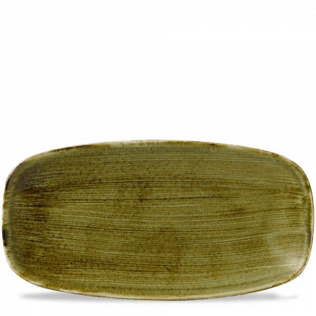 Churchill Stonecast Plume Bord plat langwerpig - 355x189mm - Olive