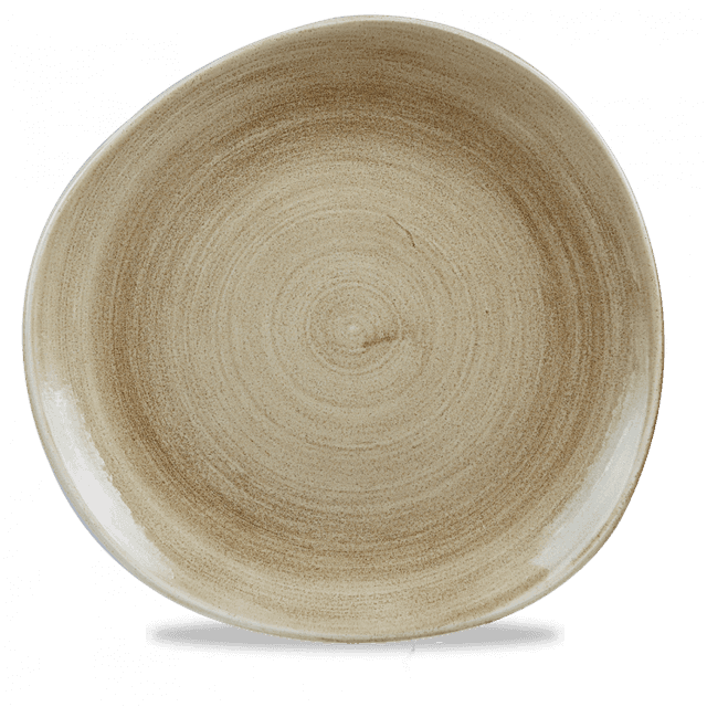 Churchill Stonecast Patina Bord plat organisch - Ø286mm - Antique Taupe