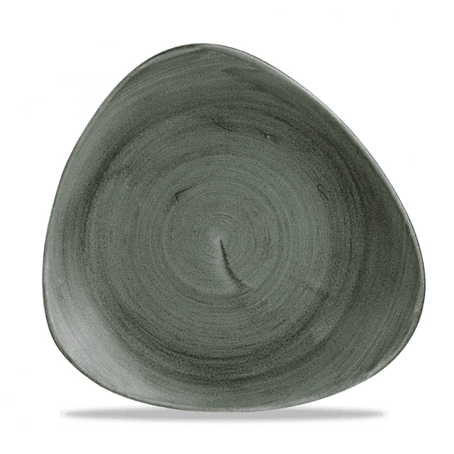 Churchill Stonecast Patina Bord plat driehoek - B 285mm - Burnished Green