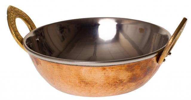 Tablecraft Kadai schaal met grepene koperen coating - Ø125mm