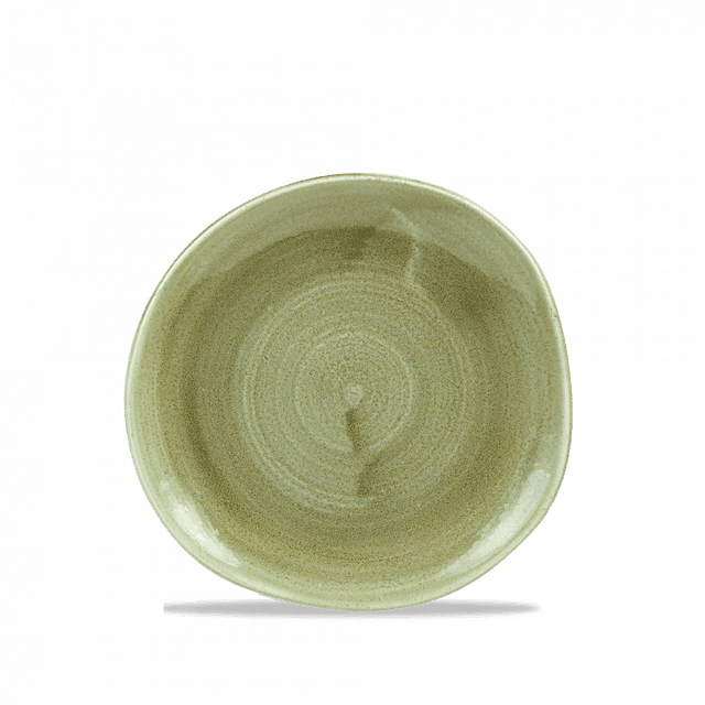 Churchill Stonecast Patina Bord plat organisch - Ø186mm - Burnished Green