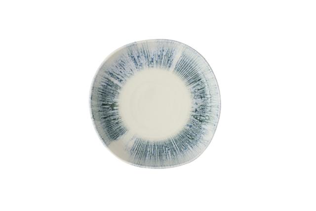 Churchill Inked Lyra Bord diep organisch met opstaande rand - Ø230mm - H 45mm - Blue