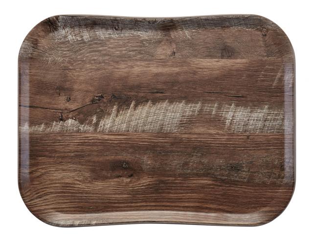 Cambro Dienblad wood grain - 430x330mm - Dark Oak