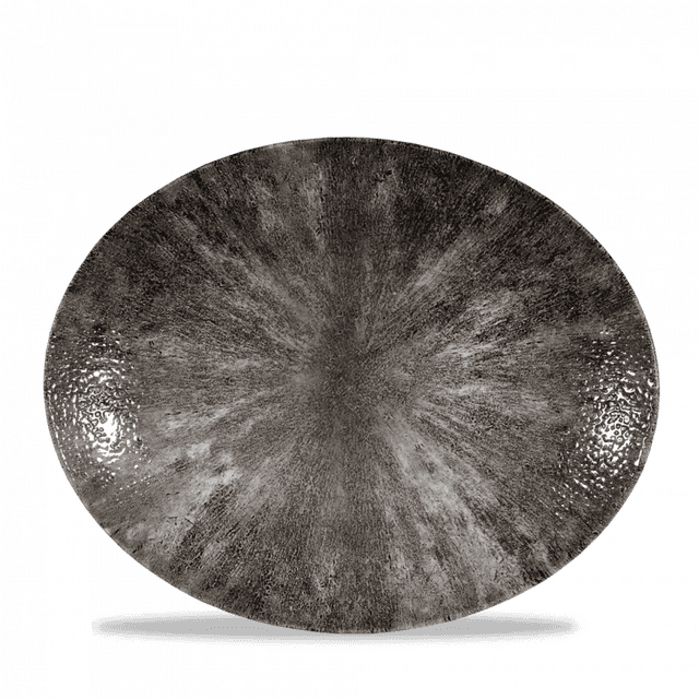 Churchill Studio Prints Stone Coupebord plat ovaal - 317x255mm - Quartz Black