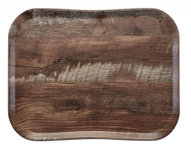 Cambro Dienblad wood grain - 457x355mm - Dark Oak
