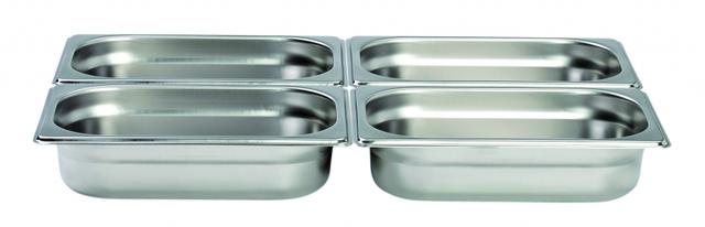 Interlux Gastronormbak 1/4 - 265x162x100mm - Zonder grepen
