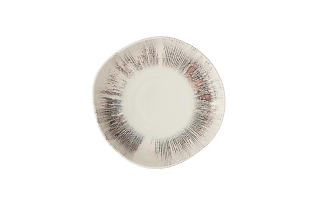 Churchill Inked Lyra Bord diep organisch met opstaande rand - Ø230mm - H 45mm - Pink