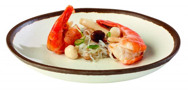 APS Bord Crocker - Ø205mm - H 30mm - Wit/bruin