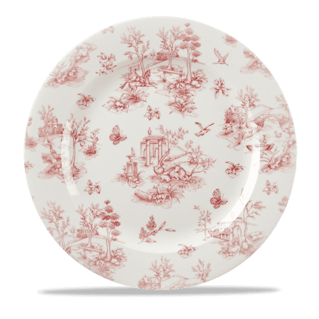 Churchill Vintage Prints Bord plat met decor - Ø305mm - Cranberry Toile