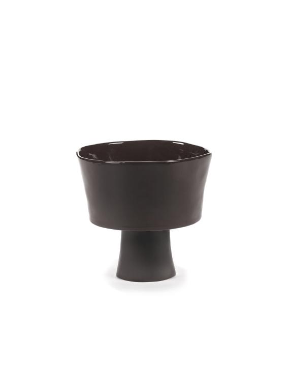 Serax La Mère tableware Schaal hoog op voet - Ø180mm - H 165mm - Ebony