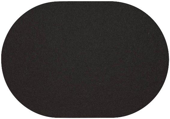 Daff Wollfilz Placemat ovaal - 340x420mm - Black