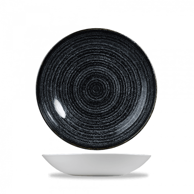 Churchill Studio Prints Homespun Coupeschaal - Ø182mm - 0.426Ltr - Charcoal Black