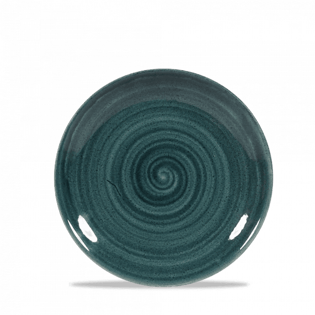 Churchill Stonecast Patina Coupebord plat - Ø165mm - Rustic Teal
