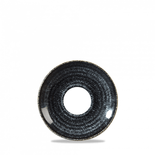 Churchill Studio Prints Homespun Schotel voor espressokopje - Ø118mm - Charcoal Black