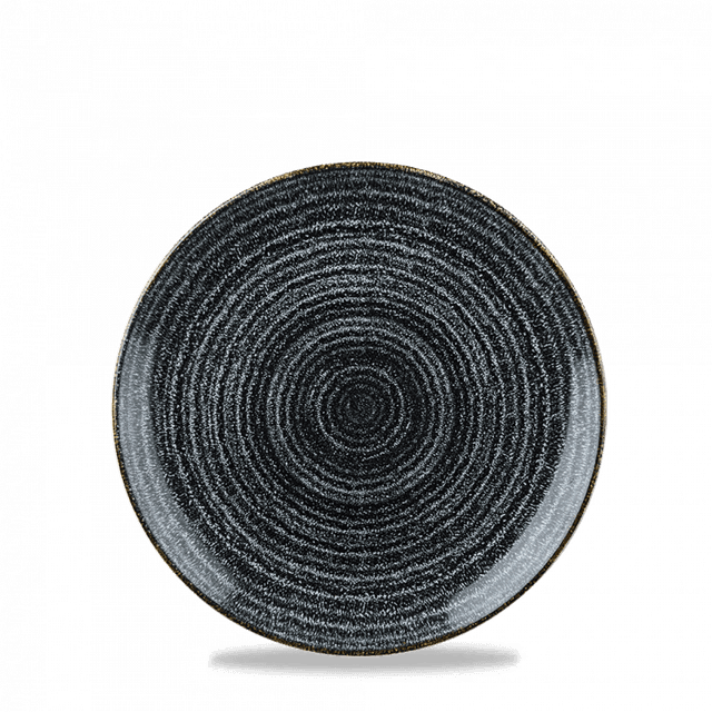 Churchill Studio Prints Homespun Coupebord plat - Ø165mm - Charcoal Black