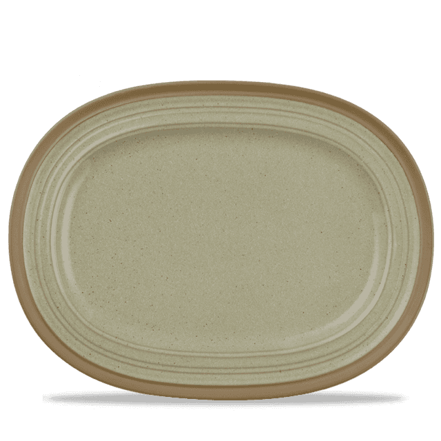 Churchill Art De Cuisine Igneous Bord plat ovaal met rand - 355x265mm - Natural