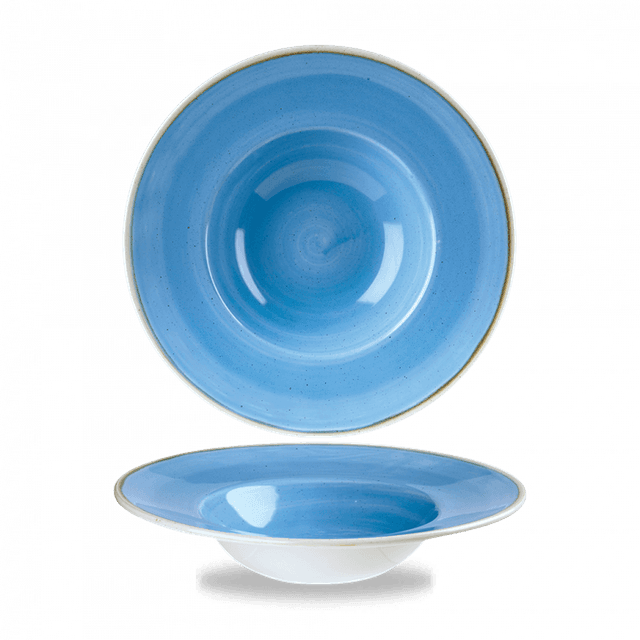 Churchill Stonecast Bord diep met brede rand - Ø240mm - 0.284Ltr - Cornflower Blue