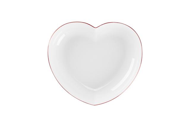 RAK Cliché Coupebord diep - 282x250x53mm - Red/White