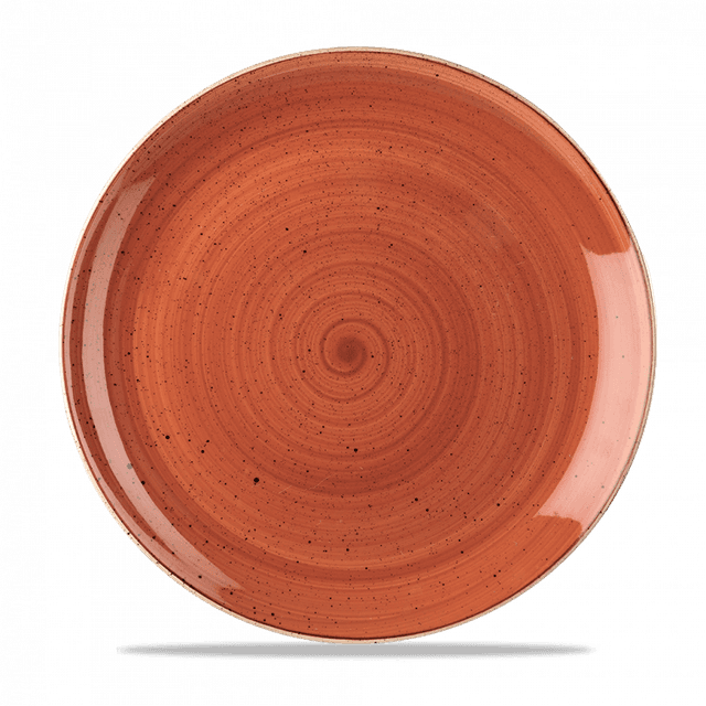 Churchill Stonecast Coupebord plat - Ø288mm - Spiced Orange