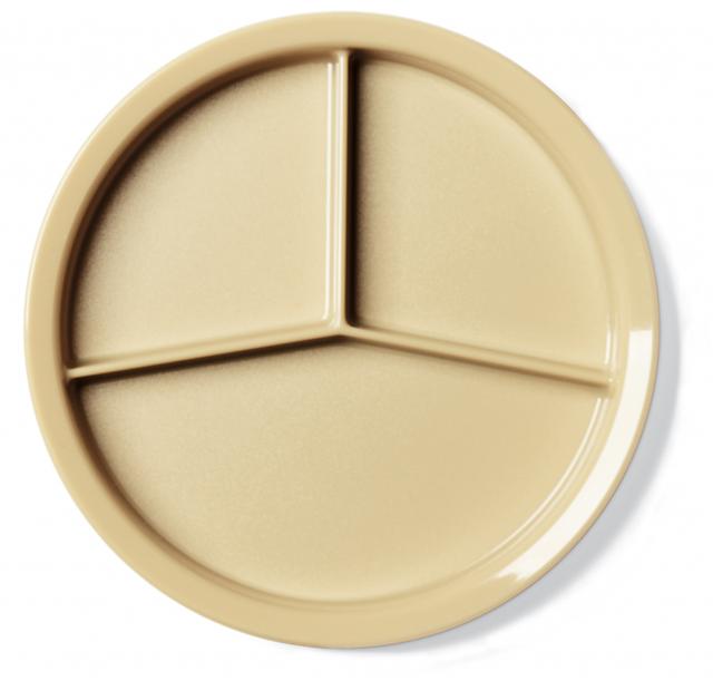 Cambro Drievaksschotel zonder deksel - Ø241mm - Beige