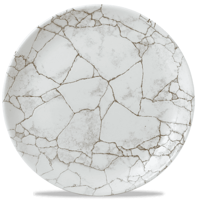 Churchill Studio Prints Kintsugi Coupebord plat - Ø260mm - Agate Grey