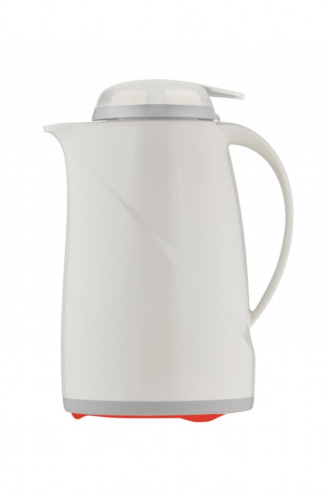 Helios Wave Push Thermoskan kunststof - 0.6Ltr - Wit