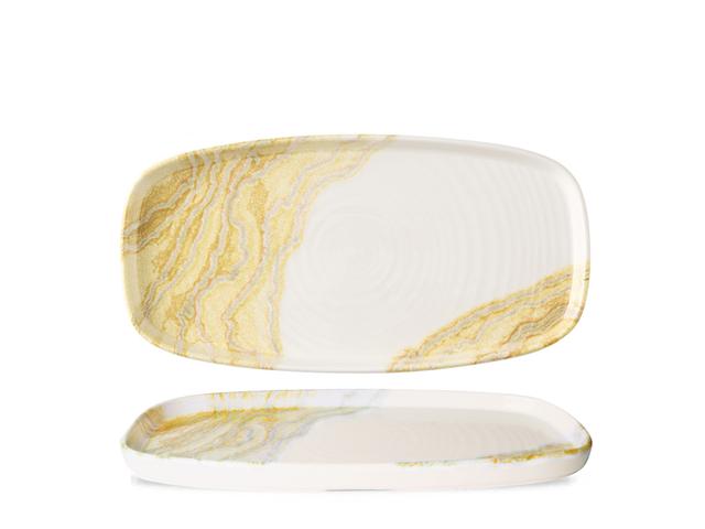Churchill Tide Bord plat langwerpig met opstaande rand - 300x154x20mm - Gold