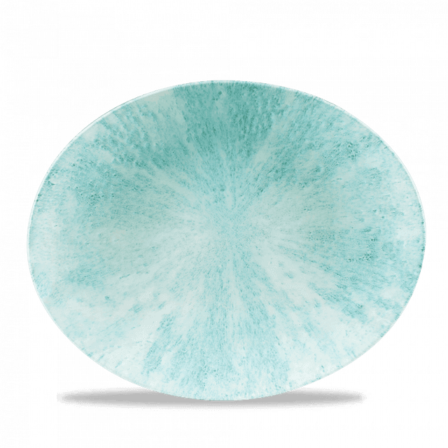 Churchill Studio Prints Stone Coupebord plat ovaal - 317x255mm - Aquamarine