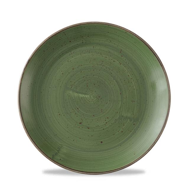 Churchill Stonecast Coupebord plat - Ø217mm - Sorrel Green