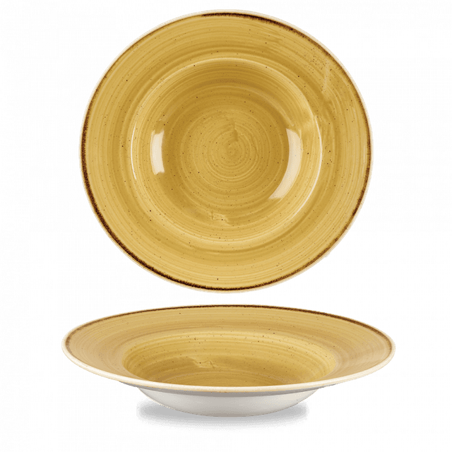 Churchill Stonecast Bord diep met brede rand - Ø280mm - 0.468Ltr - Mustard