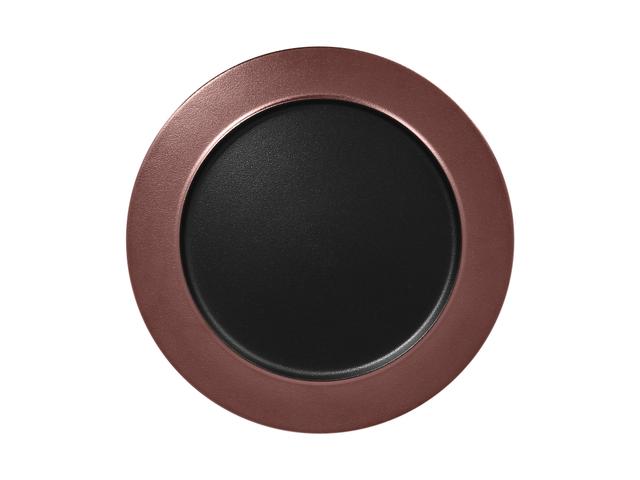 RAK Metalfusion Bord plat met rand - Ø320mm - Black/bronze