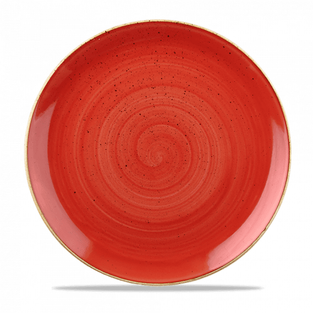 Churchill Stonecast Coupebord plat - Ø288mm - Berry Red