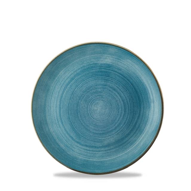 Churchill Stonecast Raw Coupebord plat - Ø165mm - Teal
