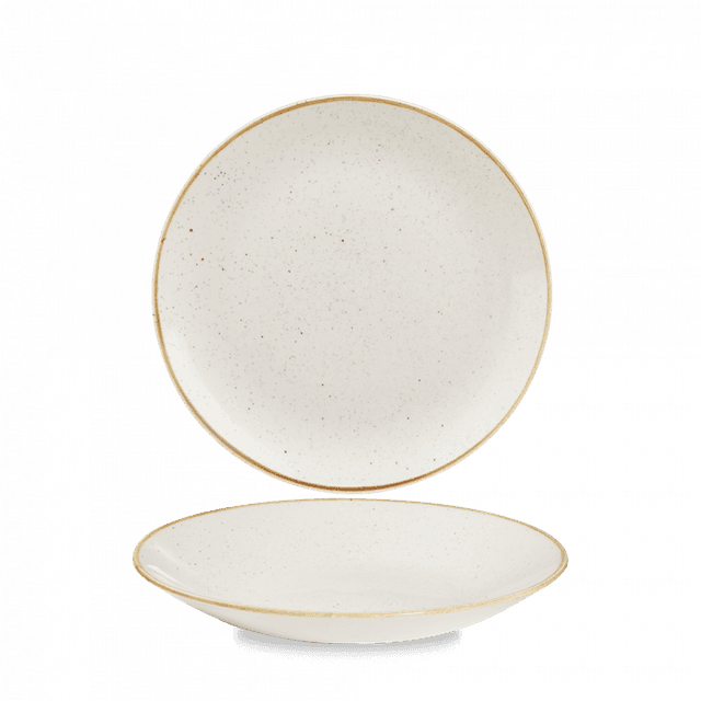 Churchill Stonecast Coupebord diep laag - Ø225mm - H 27mm - Barley White
