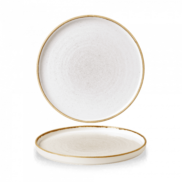 Churchill Stonecast Bord plat met opstaande rand - Ø260mm - Barley White