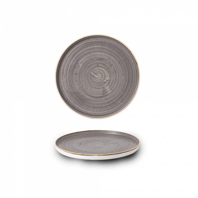 Churchill Stonecast Bord plat met opstaande rand - Ø157mm - Peppercorn Grey