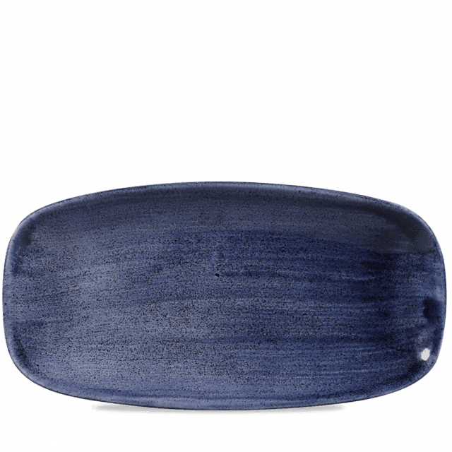 Churchill Stonecast Patina Bord plat langwerpig - 298x153mm - Cobalt Blue