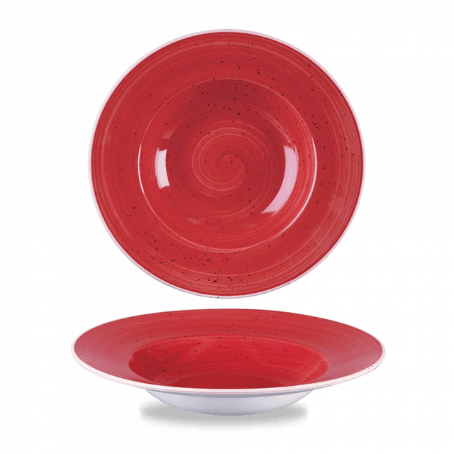 Churchill Stonecast Bord diep met brede rand - Ø240mm - 0.284Ltr - Berry Red