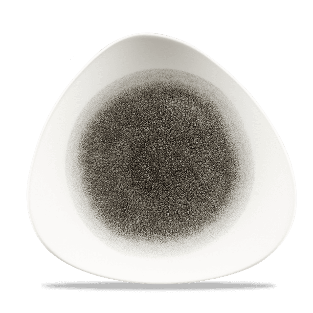 Churchill Studio Prints Raku Bord plat driehoek - B 285mm - Quartz Black