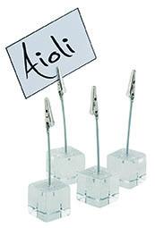 APS Kaarthouder set van 4 incl. 20 kaartjes - 30x30x120mm