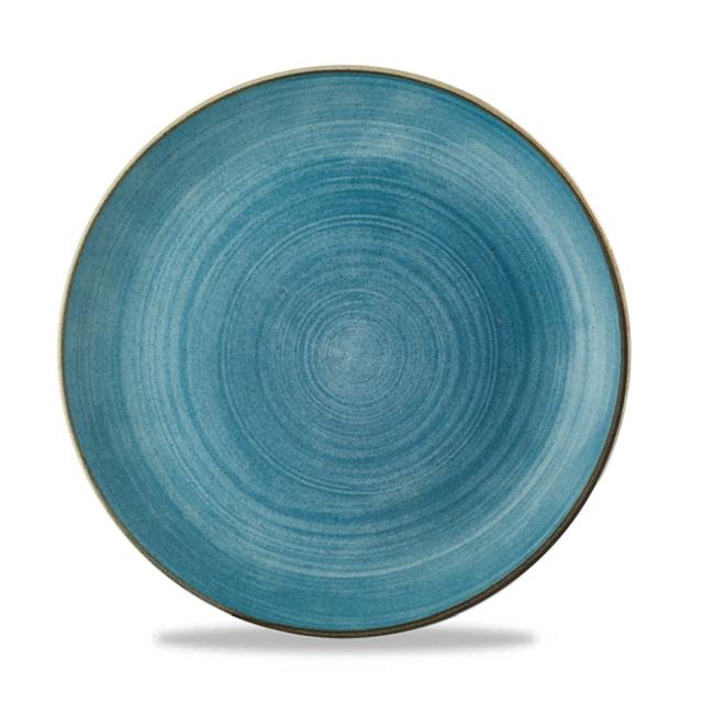 Churchill Stonecast Raw Coupebord plat - Ø260mm - Teal