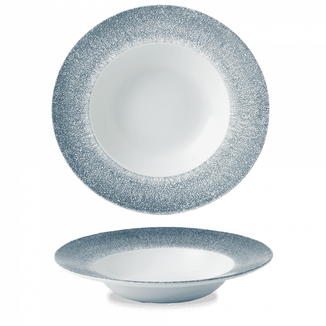 Churchill Studio Prints Raku Bord diep met brede rand - Ø280mm - 0.468Ltr - Topaz Blue