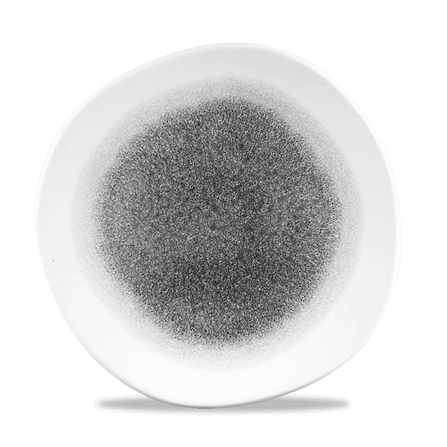 Churchill Studio Prints Raku Bord plat organisch - Ø264mm - Quartz Black